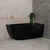 Byron Egg 55 inch Acrylic Freestanding Right Corner Bathtub, Matte Black