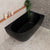 Byron Egg 55 inch Acrylic Freestanding Right Corner Bathtub, Matte Black