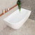 Byron Egg 55 inch Acrylic Freestanding Right Corner Bathtub, Matte White
