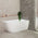 Byron Egg 55 inch Acrylic Freestanding Right Corner Bathtub, Matte White