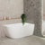 Byron Egg 55 inch Acrylic Freestanding Right Corner Bathtub, Matte White