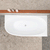 Byron Egg 59 inch Acrylic Freestanding Right Corner Bathtub, Gloss White