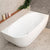 Byron Egg 59 inch Acrylic Freestanding Right Corner Bathtub, Gloss White