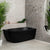 Byron Egg 59 inch Acrylic Freestanding Right Corner Bathtub, Matte Black