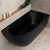 Byron Egg 59 inch Acrylic Freestanding Right Corner Bathtub, Matte Black
