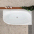 Byron Egg 59 inch Acrylic Freestanding Right Corner Bathtub, Matte White