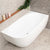 Byron Egg 59 inch Acrylic Freestanding Right Corner Bathtub, Matte White