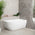 Byron Egg 59 inch Acrylic Freestanding Right Corner Bathtub, Matte White