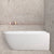 Byron Egg 59 inch Acrylic Freestanding Right Corner Bathtub, Matte White
