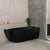 Byron Egg 63 inch Acrylic Freestanding Right Corner Bathtub, Matte Black
