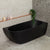 Byron Egg 63 inch Acrylic Freestanding Right Corner Bathtub, Matte Black