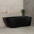 Byron Egg 63 inch Acrylic Freestanding Right Corner Bathtub, Matte Black