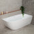 Byron Egg 63 inch Acrylic Freestanding Right Corner Bathtub, Matte White