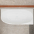 Byron Egg 67 inch Acrylic Freestanding Right Corner Bathtub, Gloss White