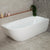 Byron Egg 67 inch Acrylic Freestanding Right Corner Bathtub, Gloss White