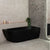 Byron Egg 67 inch Acrylic Freestanding Right Corner Bathtub, Matte Black