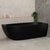 Byron Egg 67 inch Acrylic Freestanding Right Corner Bathtub, Matte Black
