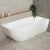 Byron Egg 67 inch Acrylic Freestanding Right Corner Bathtub, Matte White