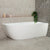 Byron Egg 67 inch Acrylic Freestanding Right Corner Bathtub, Matte White