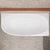 Byron Egg 67 inch Acrylic Freestanding Right Corner Bathtub, Matte White