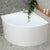 Angie Corner 39 inch Acrylic Freestanding Corner Japanese Soaking Bathtub, Gloss White
