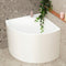 Angie Corner 32 inch Acrylic Freestanding Corner Japanese Soaking Bathtub, Gloss White