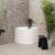 Angie Corner 32 inch Acrylic Freestanding Corner Japanese Soaking Bathtub, Matte White
