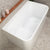 Estus 47 inch Acrylic Freestanding Back to Wall Japanese Soaking Bathtub with Seat, Gloss White