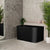 Estus 47 inch Acrylic Freestanding Back to Wall Japanese Soaking Bathtub with Seat, Matte Black