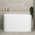 Estus 47 inch Acrylic Freestanding Back to Wall Japanese Soaking Bathtub with Seat, Matte White