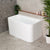 Estus 47 inch Acrylic Freestanding Back to Wall Japanese Soaking Bathtub with Seat, Matte White
