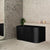 Estus 51 inch Acrylic Freestanding Back to Wall Japanese Soaking Bathtub with Seat, Matte Black