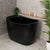 Ofuro 47 inch Acrylic Freestanding Extra Height Japanese Soaking Bathtub with Seat, Matte Black