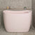 Ofuro 47 inch Acrylic Freestanding Extra Height Japanese Soaking Bathtub with Seat, Matte Light Pink - SPECIAL EDITION