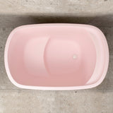 Ofuro 47 inch Acrylic Freestanding Extra Height Japanese Soaking Bathtub with Seat, Matte Light Pink - SPECIAL EDITION