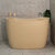 Ofuro 47 inch Acrylic Freestanding Extra Height Japanese Soaking Bathtub with Seat, Matte Vanilla Beige - SPECIAL EDITION