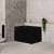 Cubix Extra Height 39 inch Acrylic Freestanding Japanese Soaking Bathtub, Matte Black