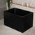 Cubix Extra Height 39 inch Acrylic Freestanding Japanese Soaking Bathtub, Matte Black