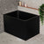 Cubix Extra Height 39 inch Acrylic Freestanding Japanese Soaking Bathtub, Matte Black