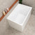 Cubix Extra Height 39 inch Acrylic Freestanding Japanese Soaking Bathtub, Matte White