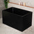 Cubix Extra Height 43 inch Acrylic Freestanding Japanese Soaking Bathtub, Matte Black