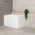 Cubix Extra Height 43 inch Acrylic Freestanding Japanese Soaking Bathtub, Matte White
