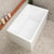 Cubix Extra Height 43 inch Acrylic Freestanding Japanese Soaking Bathtub, Matte White