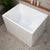 Hicube Multifit 39 inch Acrylic Freestanding Japanese Freestanding Bathtub with Seat, Gloss White