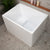 Hicube Multifit 39 inch Acrylic Freestanding Japanese Freestanding Bathtub with Seat, Gloss White