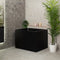 Hicube Multifit 39 inch Acrylic Freestanding Japanese Freestanding Bathtub with Seat, Matte Black