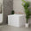 Hicube Multifit 39 inch Acrylic Freestanding Japanese Freestanding Bathtub with Seat, Matte White