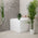 Hicube Multifit 35 inch Acrylic Freestanding Japanese Freestanding Bathtub with Seat, Gloss White
