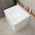 Hicube Multifit 35 inch Acrylic Freestanding Japanese Freestanding Bathtub with Seat, Matte White