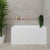 Cubix Multifit 47 inch Acrylic Freestanding Bathtub, Gloss White